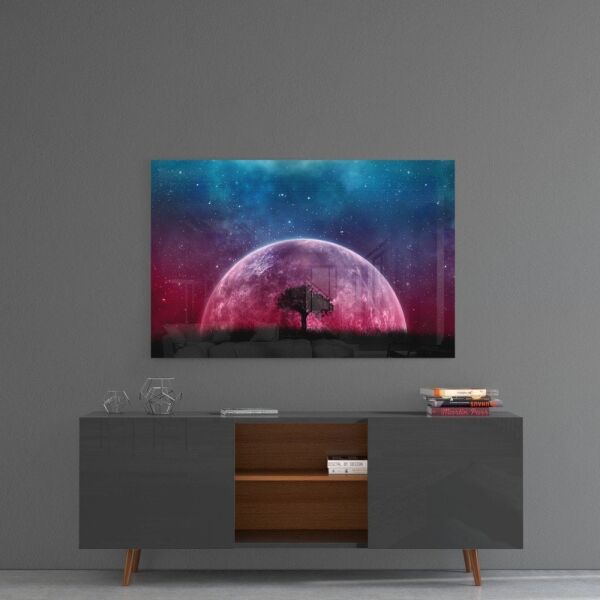 Mistik Gece Cam Tablo