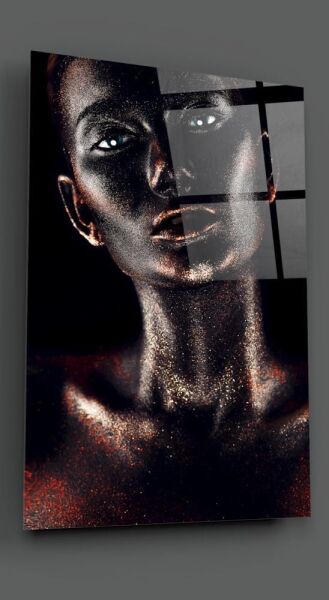 Kadın Portre Cam Tablo No:1212