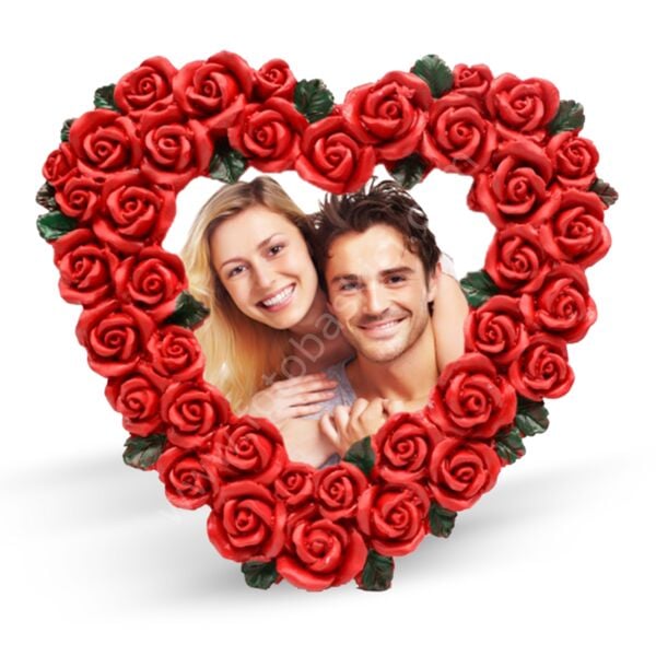 Kırmızı Güllü Kantri Fotoğraf Çerçevesi