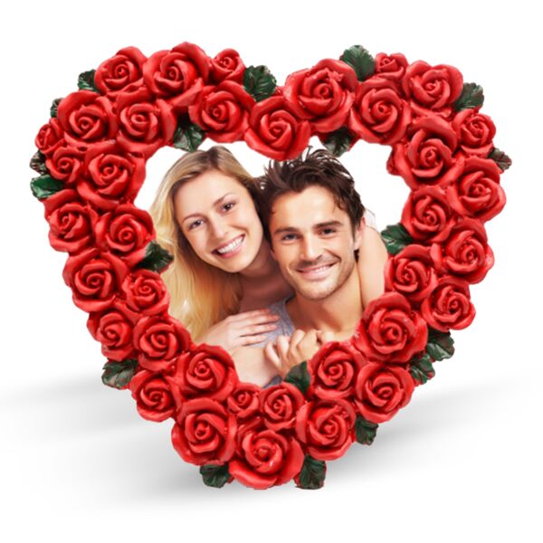 Kırmızı Güllü Kantri Fotoğraf Çerçevesi