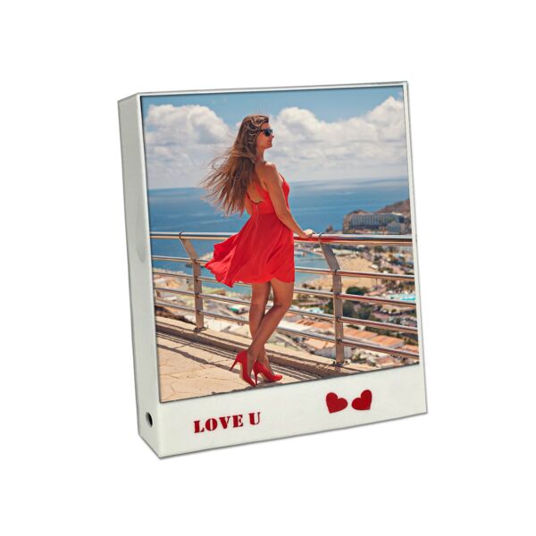 Sihirli Led Ayna Fotoğraf Çerçevesi (Love) 17x20 cm