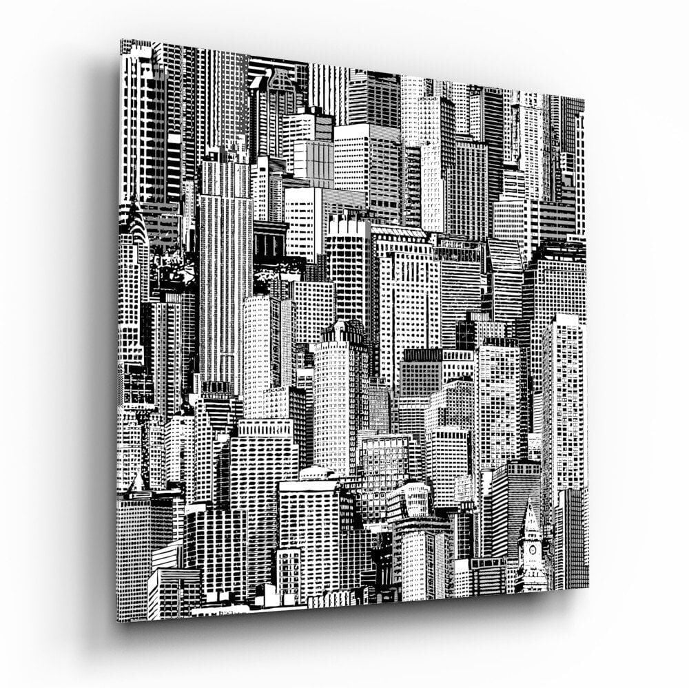 Kalabalıktaki Yalnızlık Cam Tablo