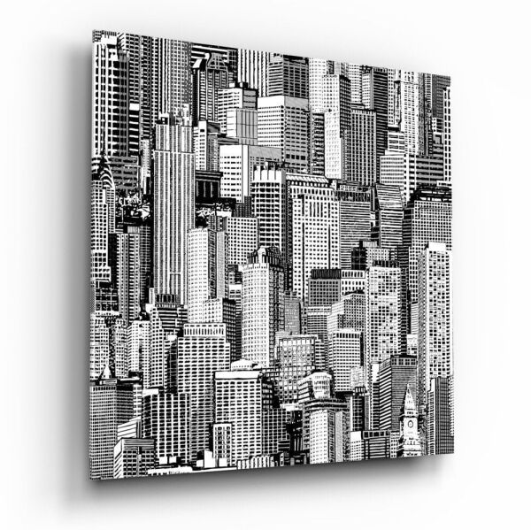 Kalabalıktaki Yalnızlık Cam Tablo