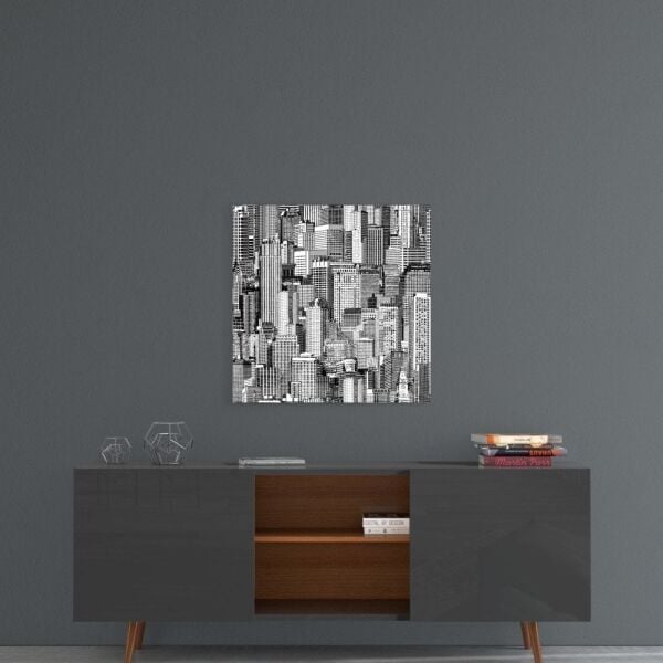 Kalabalıktaki Yalnızlık Cam Tablo