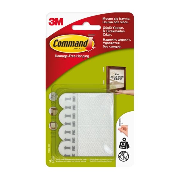 Command Küçük Boy İz Bırakmayan Cırt Cırt Bant 17202