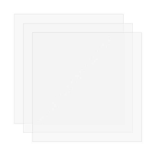 21x21 cm Sök Tak Kare Çerçeve Ön Yüz Koruması - 3 Adet