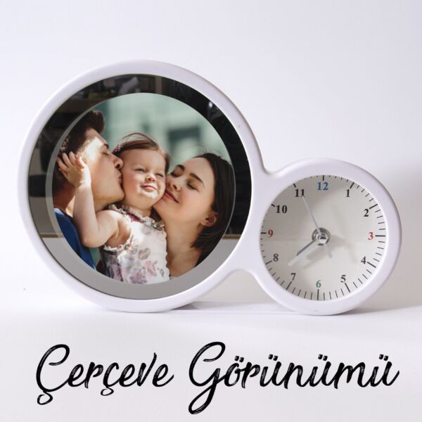 Sihirli Led Ayna Fotoğraf Çerçevesi (Saatli) 19x28 cm
