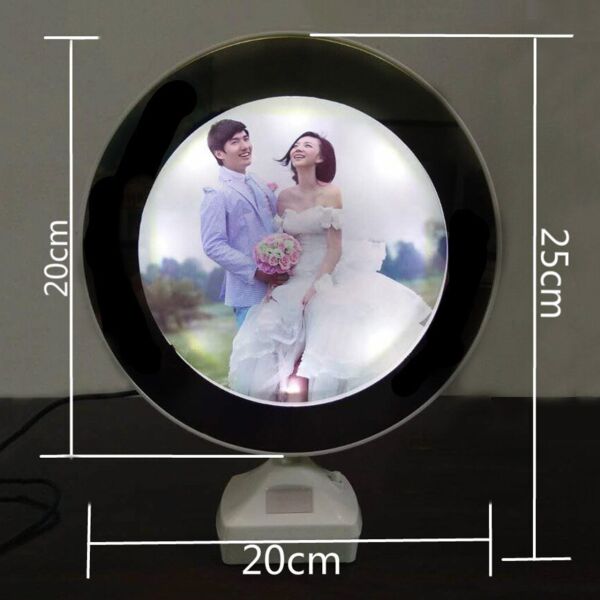Sihirli Led Ayna Fotoğraf Çerçevesi (Yuvarlak) 20x25 cm