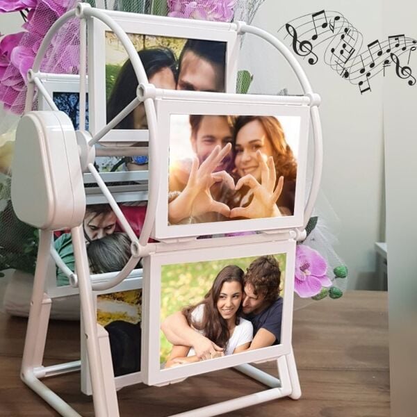 12 Fotoğraflı Müzikli Dönme Dolap 22x33 cm