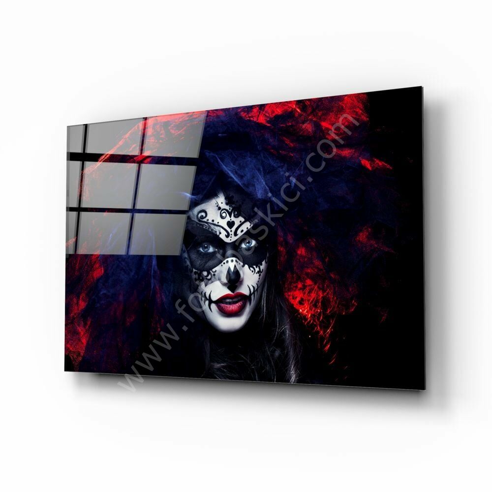 Kadın Portre Cam Tablo No:2026