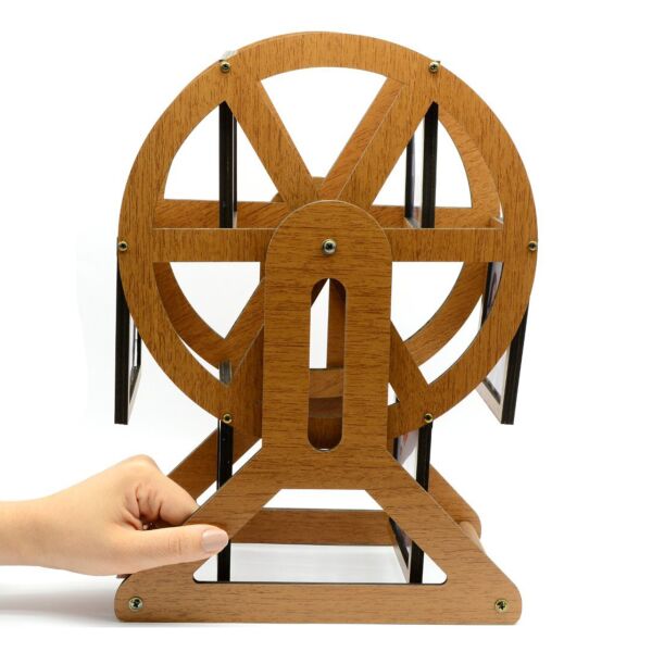 12 Fotoğraflı Ahşap Dönme Dolap Çerçeve 25x17x36 cm