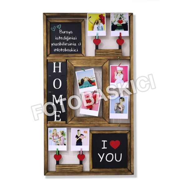 Kara Tahtalı ve Raflı Fotoğraf Çerçevesi 50x90 cm