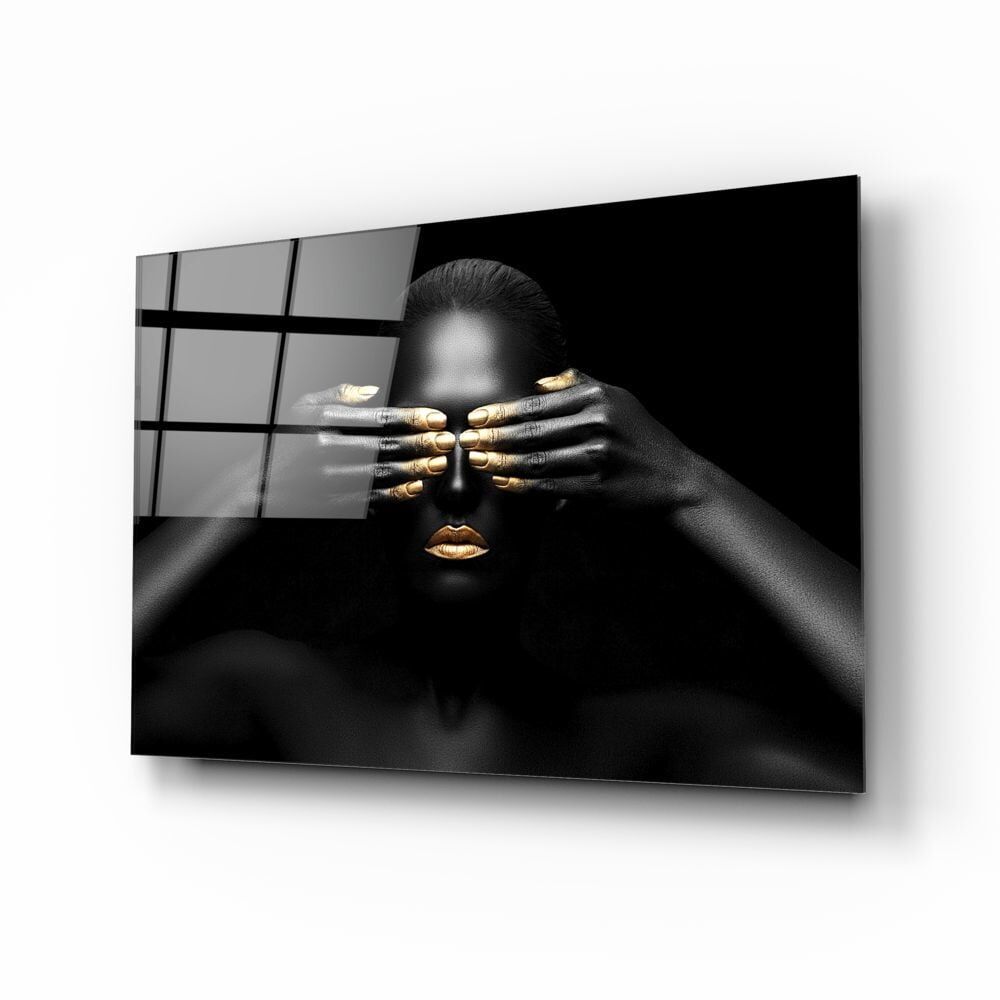 Kadın Portre Cam Tablo No:1206