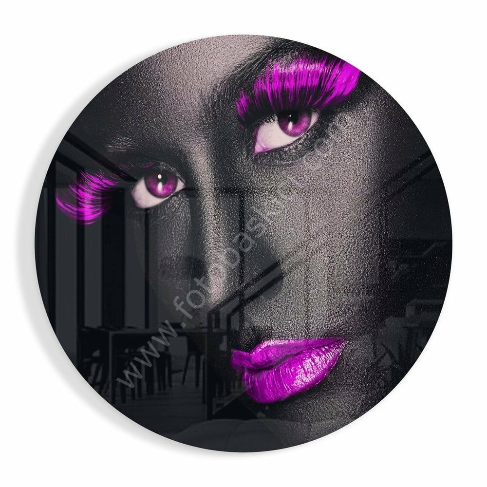 Renkli Gözler Cam Tablo