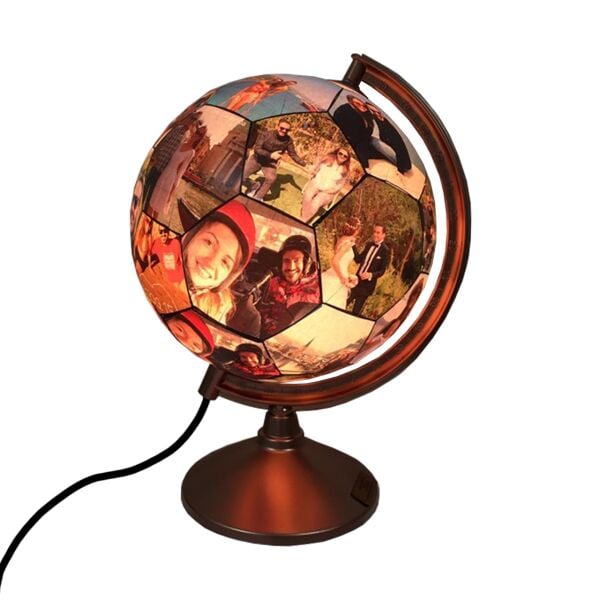 Fotoğraflı Dünya Küresi Gece Lambası