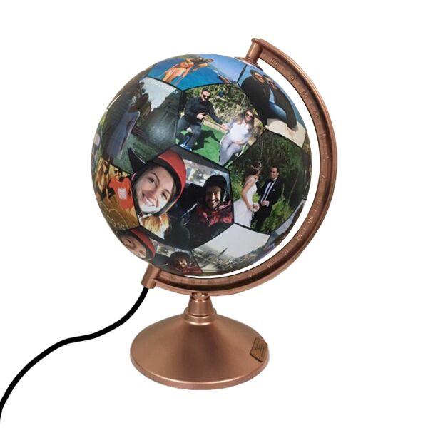 Fotoğraflı Dünya Küresi Gece Lambası