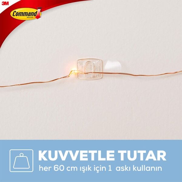 Command Küçük Boy İz Bırakmayan Şeffaf Askı 6'lı 17006CLR-CIS