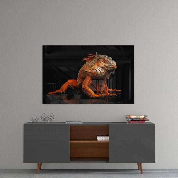 Komodo Ejderi Cam Tablo