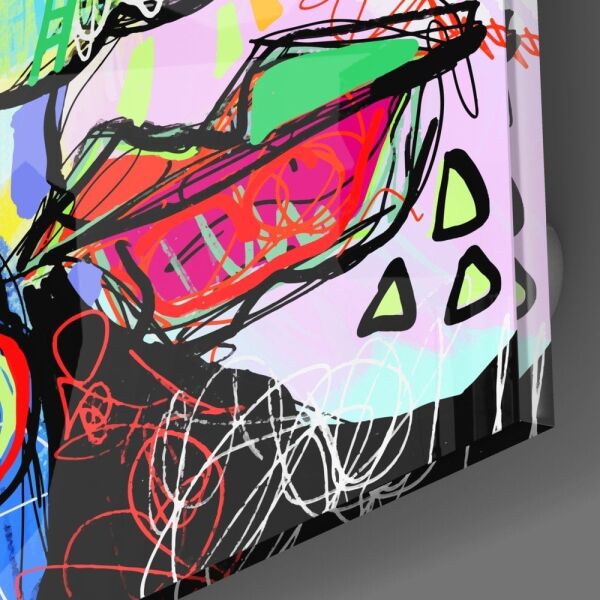 Kuş, Keman ve Adam Cam Tablo