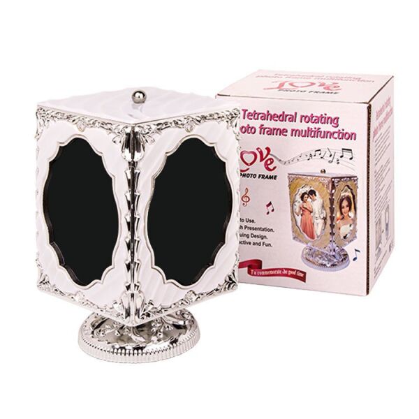 Kişiye Özel Fotoğraflı ve Müzikli Dönen Takı Mücevher Kutusu