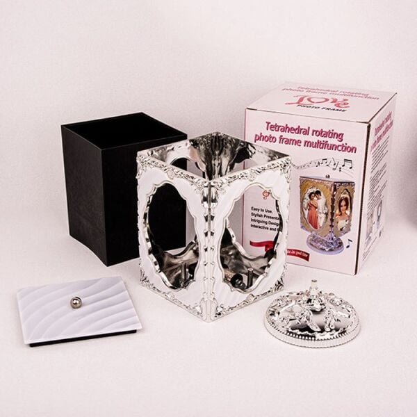 Kişiye Özel Fotoğraflı ve Müzikli Dönen Takı Mücevher Kutusu