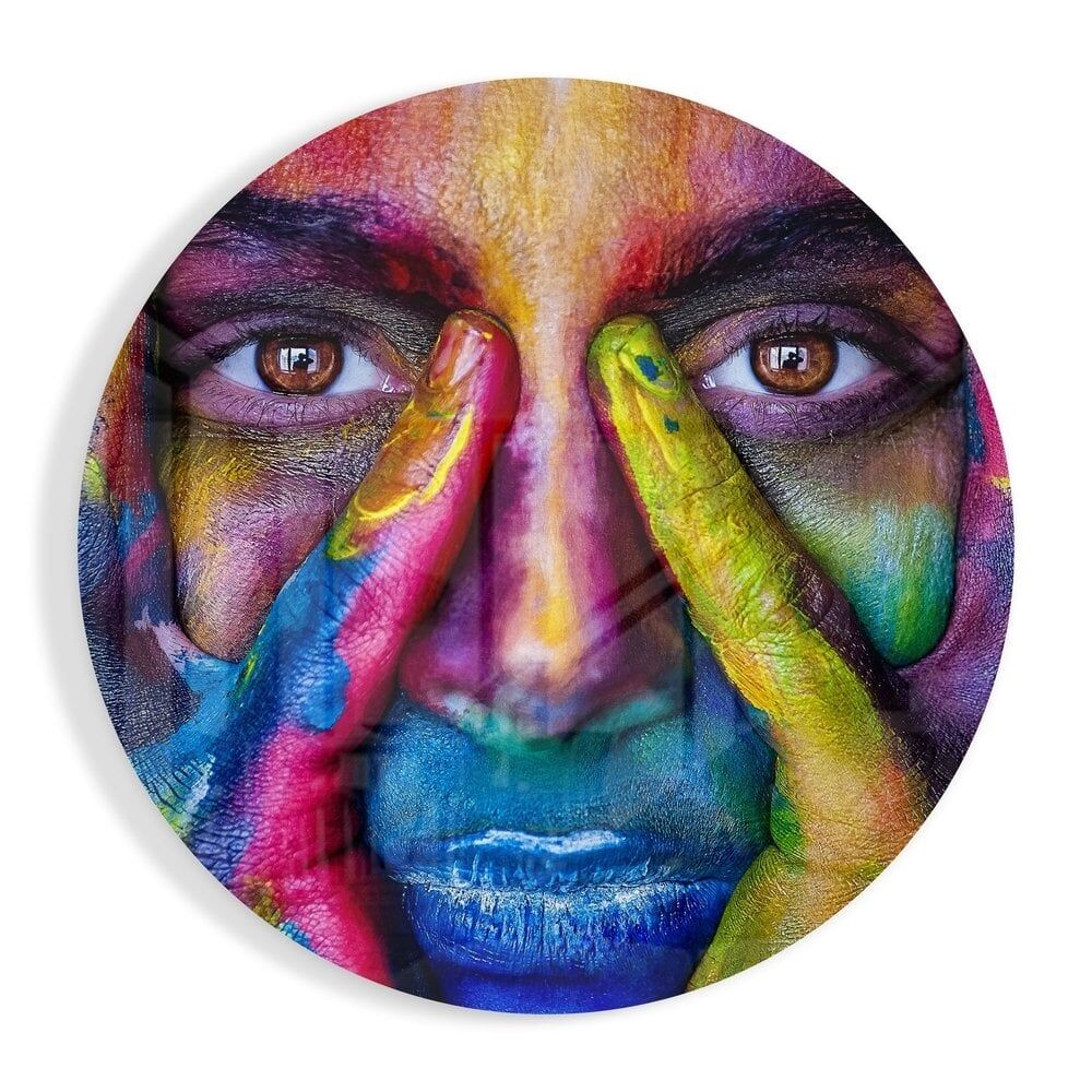 Renkli Bakış Cam Tablo