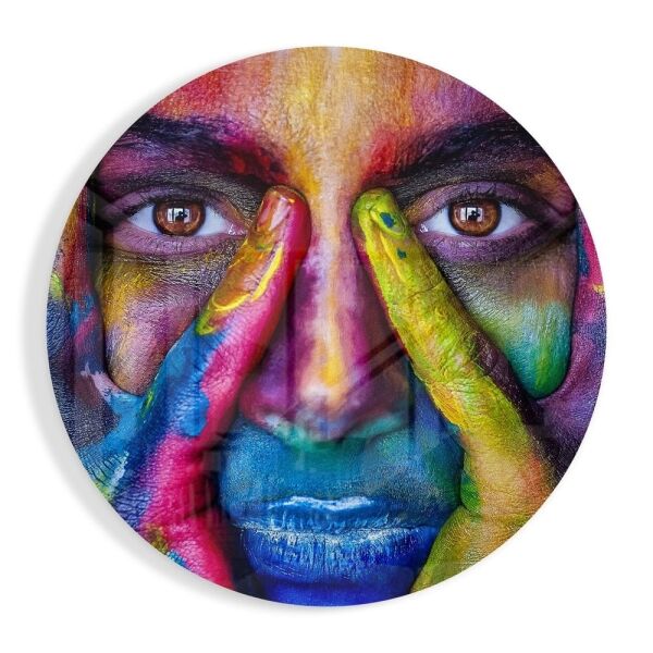 Renkli Bakış Cam Tablo