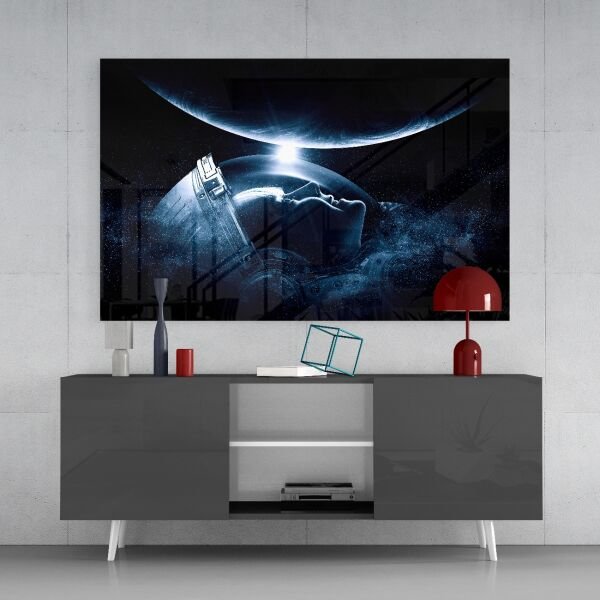 Astronotun Görüşü Cam Tablo