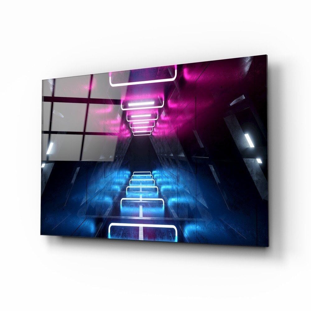 Neon Işıklar Cam Tablo