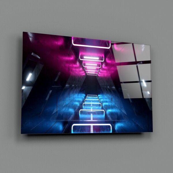 Neon Işıklar Cam Tablo