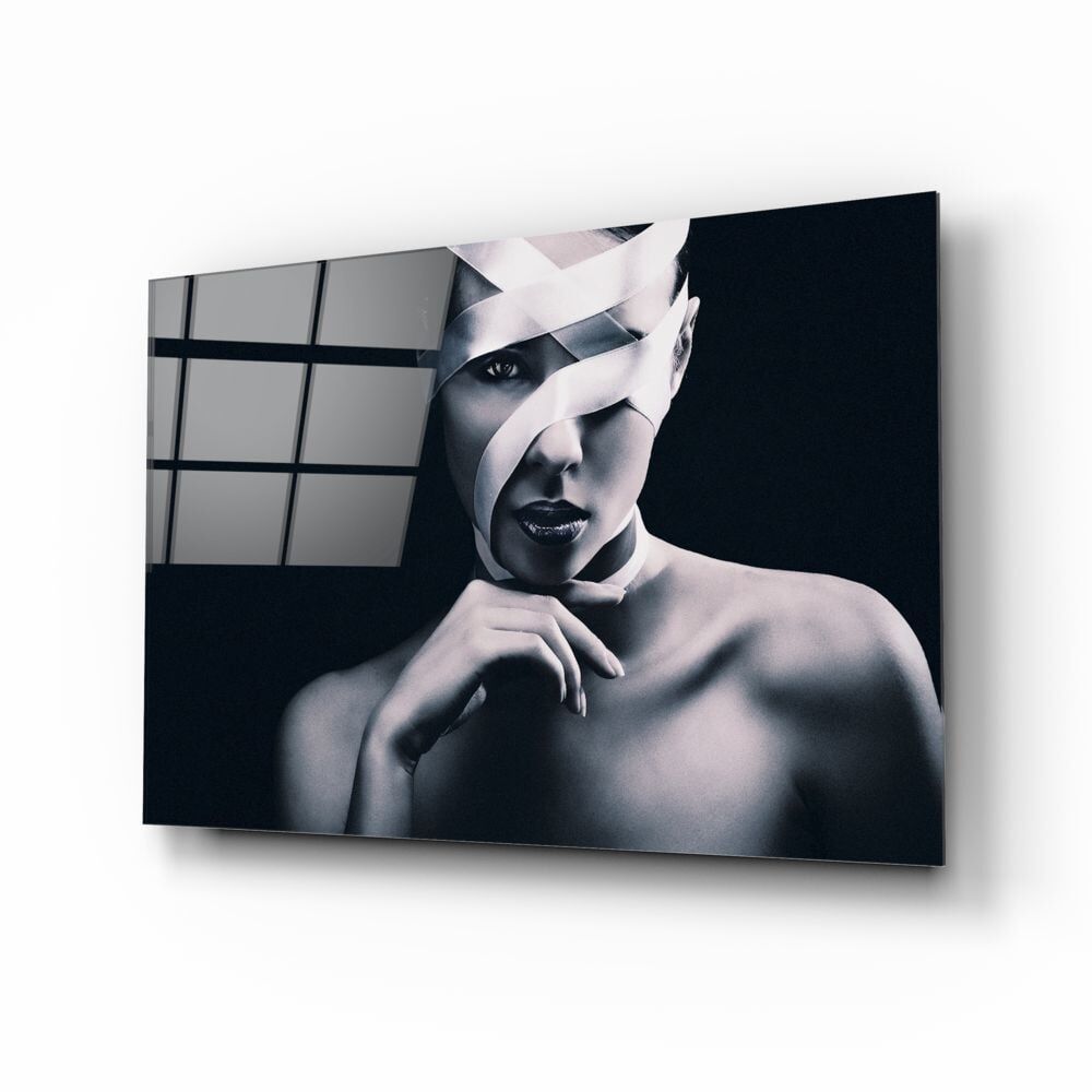 Kadın Portre Cam Tablo No:1197