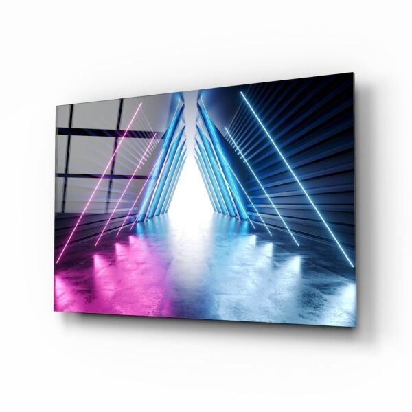 Neon Işıklar Cam Tablo