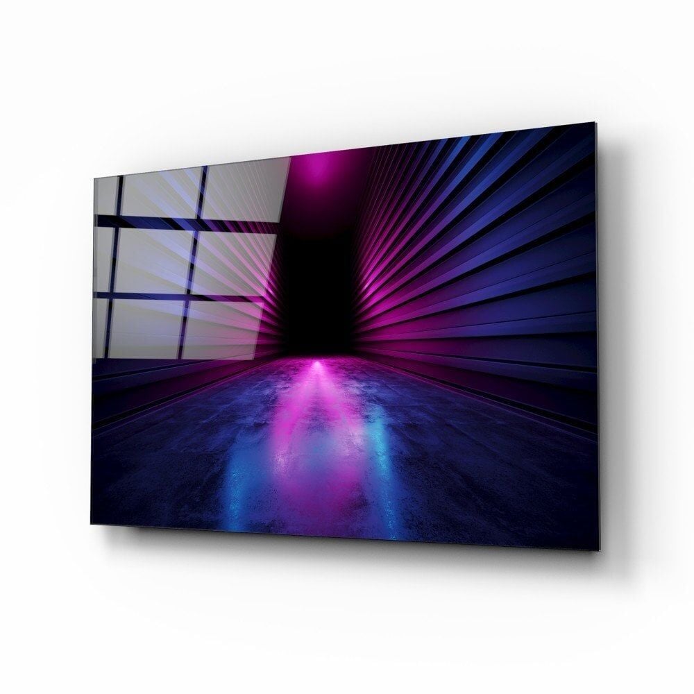 Neon Işıklar Cam Tablo