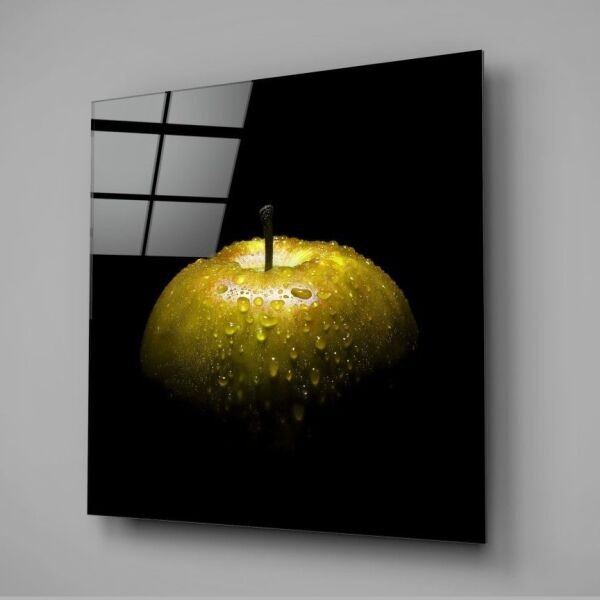 Sarı Elma Cam Tablo