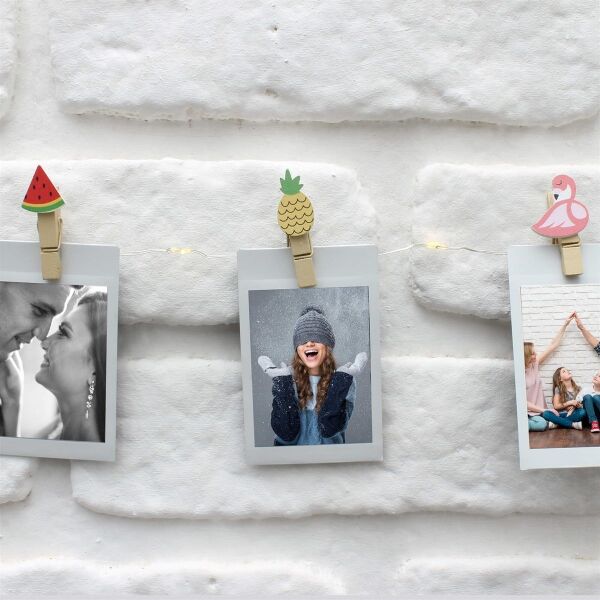 3 Metre Bakır Kablolu Meyve Figürlü 12 Mandallı Pilli Led Işık