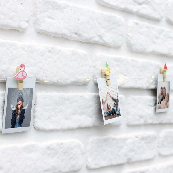 3 Metre Bakır Kablolu Meyve Figürlü 12 Mandallı Pilli Led Işık