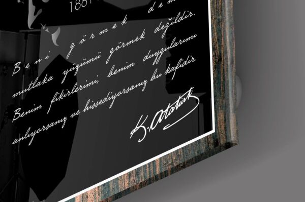 Gök Atlası Atatürk Cam Tablo