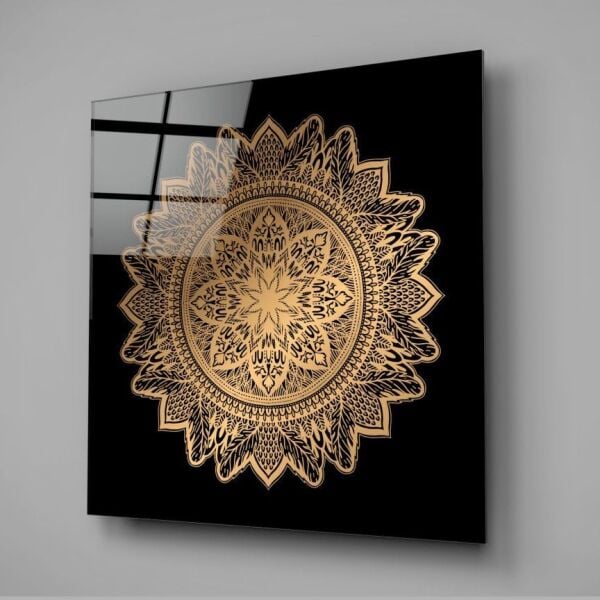 Nostaljik Dantel Motifi Cam Tablo