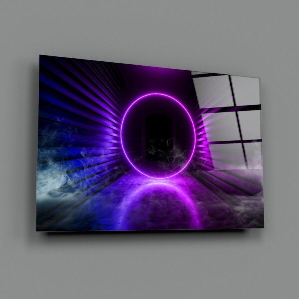 Neon Işıklar Cam Tablo