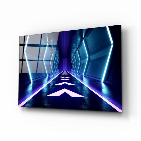 Neon Işıklar Cam Tablo