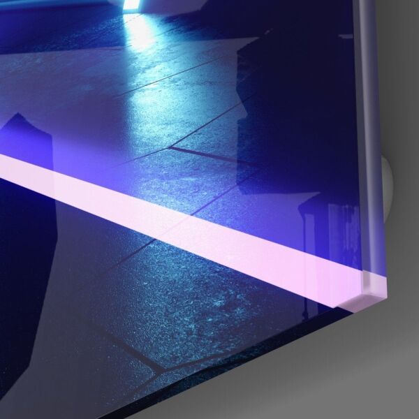 Neon Işıklar Cam Tablo