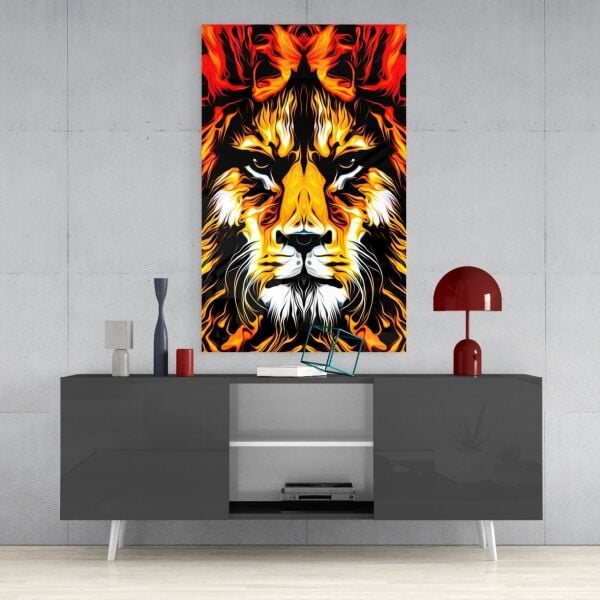 Aslan Cam Tablo No:5056