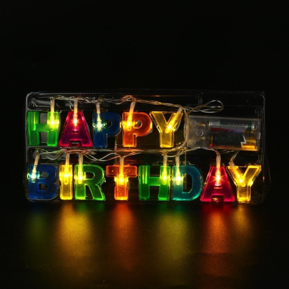 Doğum Gününe Özel Happy Birthday Pilli Led Işık