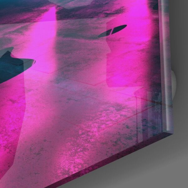 Neon Işıklar Cam Tablo