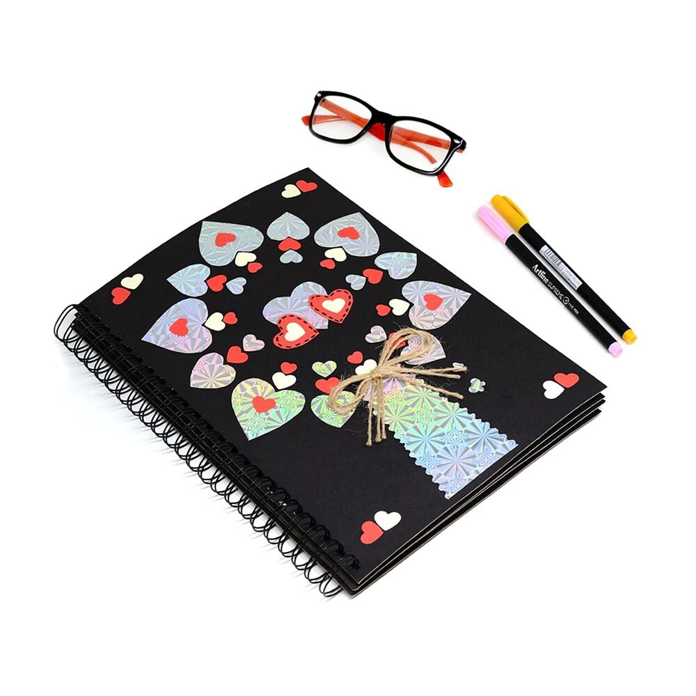 Sevgiliye Özel Kendin Yap Siyah Anı Defteri