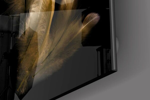 Altın Tüy Cam Tablo