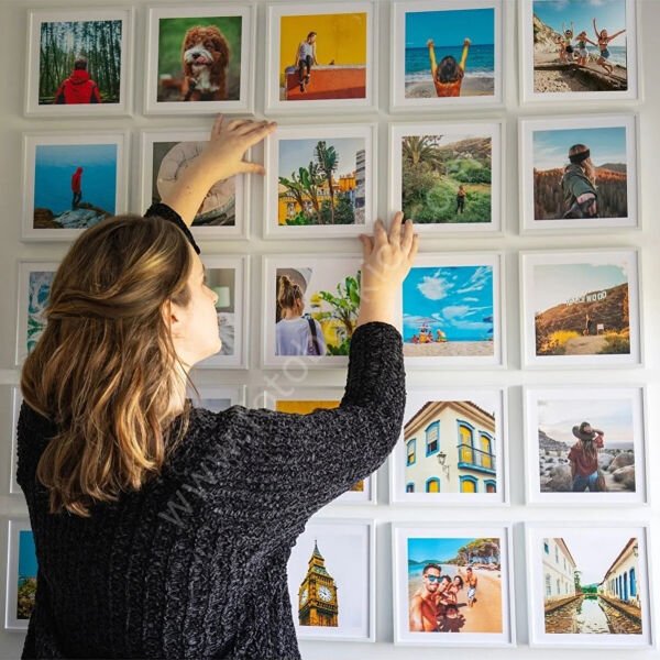 Sök Tak Kare Çerçeve Seti Beyaz 3'lü 21x21 cm