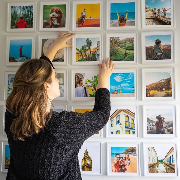 Sök Tak Kare Çerçeve Seti Beyaz 3'lü 21x21 cm