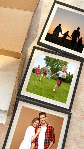 Sök Tak Kare Çerçeve Seti Siyah 3'lü 21x21 cm