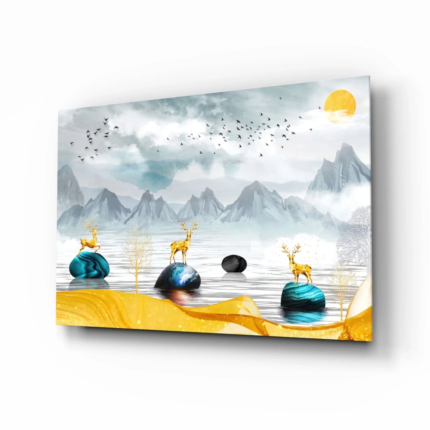 Rüya Gölü Cam Tablo